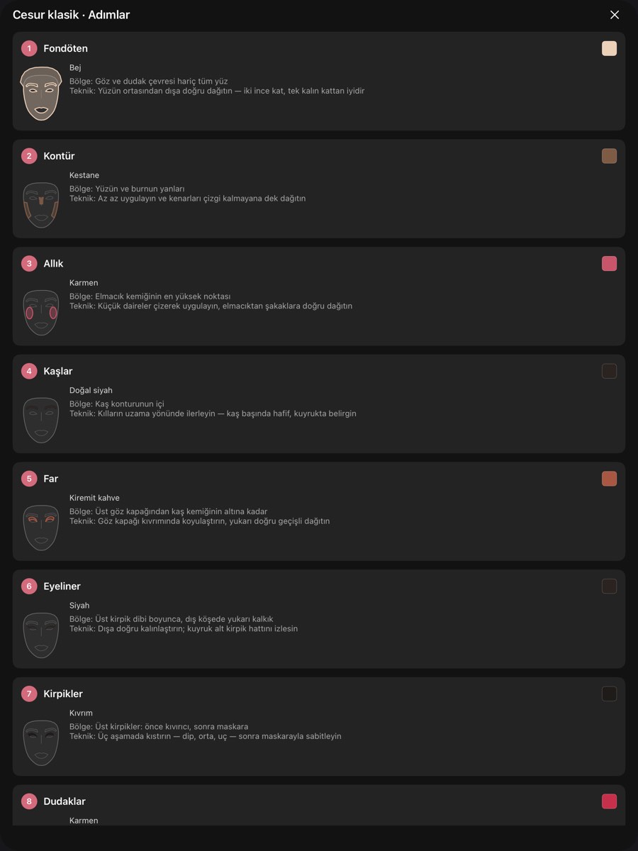 iPad'de adım adım kılavuz; dokuz adımın tamamı tek ekranda